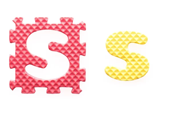 Colored letters S alphabet for children — Stock Photo, Image