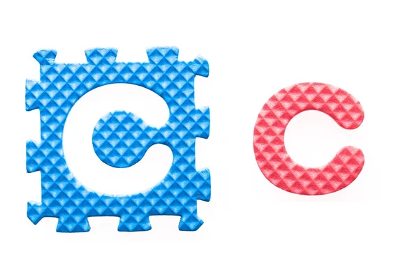 Çocuklar için renkli harfler c alfabe — Stok fotoğraf