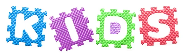 Colored letters, Kids word for children — Stock Photo, Image