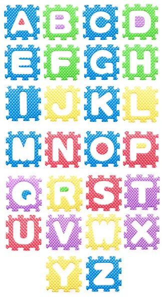 Lettres casse-tête colorés, Alphabet pour enfants — Photo