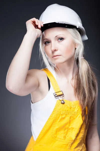 Young architect woman construction worker — Stock Photo, Image