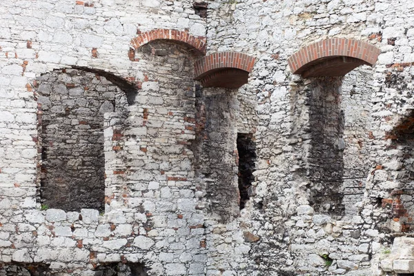 Ruínas do castelo de pedra medieval, ilustração — Fotografia de Stock