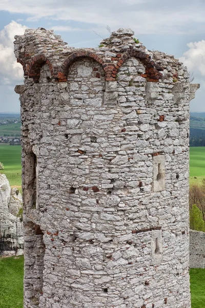 Руины средневекового каменного замка, иллюстрация — стоковое фото