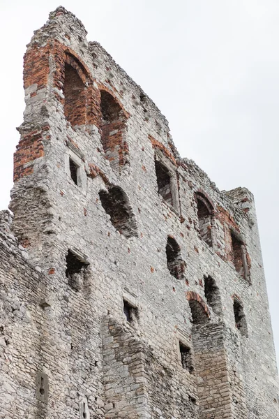 Руїни середньовічного кам'яного замку, ілюстрація — стокове фото