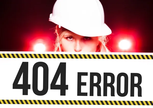 Werknemer 404 error log houden op informatiebord — Stockfoto