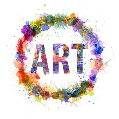 Sanat kavramı, suluboya bir işareti olarak sıçramalarına.