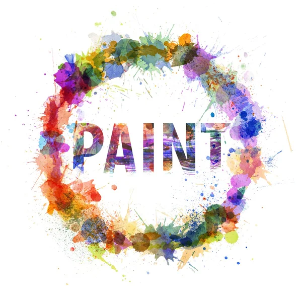 Barva koncepce, akvarel šplouchání jako znamení — Stock fotografie