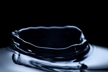 soyut su sıçrama yakın up, mavi renk