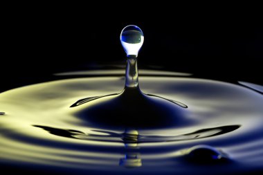 su sıçrama makro, temiz taze sıvı renkli