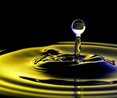 sıçrama ve damla ile dalgalı tatlı su