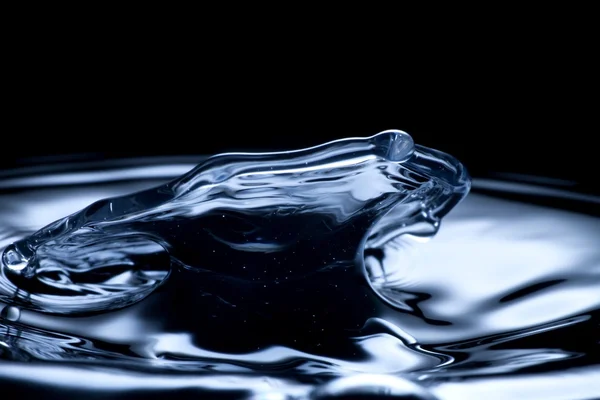 Salpicadura de agua de cerca, color azul —  Fotos de Stock