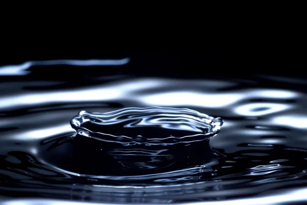Vatten droppe makro, ren och fräsch vätska — Stockfoto