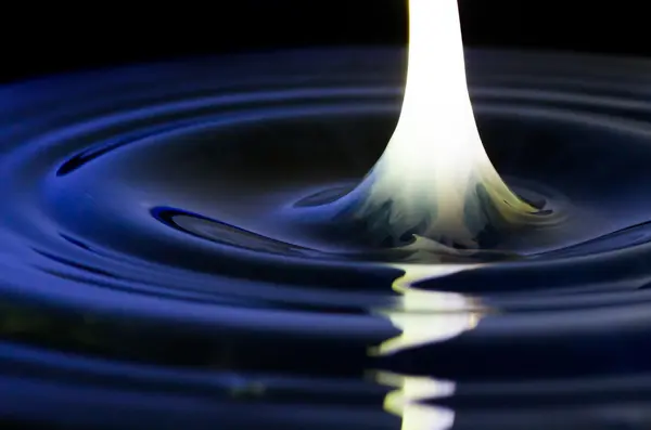 Milk splash in water, white liquid — Stock Photo, Image