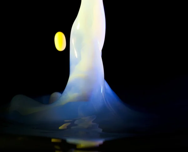 Abstrato colorido respingo de líquido, água e leite — Fotografia de Stock