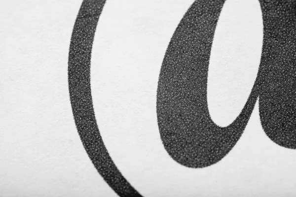 Yazdırma mektup tipografi makro parçası yakın çekim