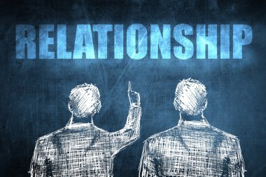 iki başarılı işadamı gösteren ilişki, iş kavramı