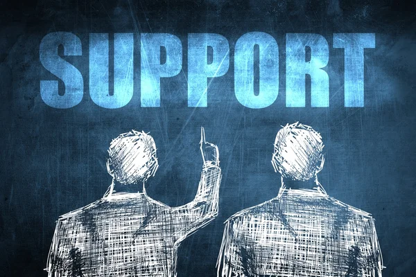 Twee succesvolle zakenman weergegeven: support, bedrijfsconcept — Stockfoto