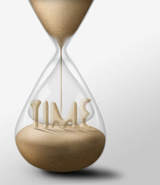 時間の砂時計。渡しの概念 — ストック写真