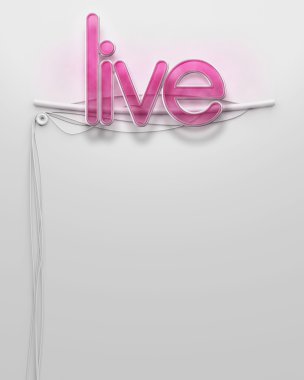 parlak neon tabela ile canlı kelime, boşaltmak