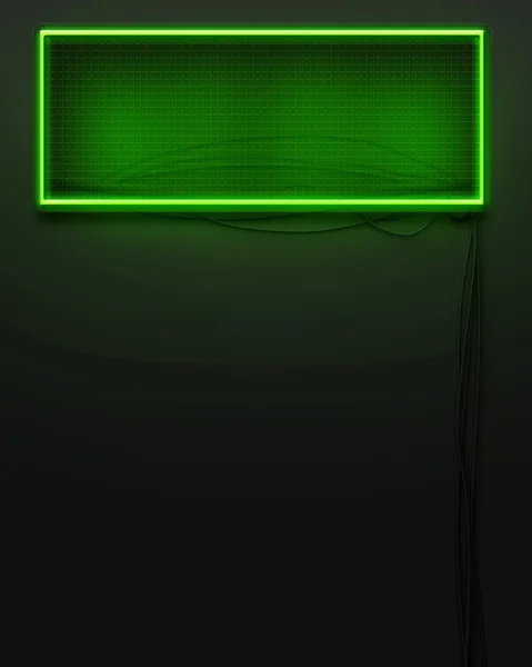 Neon glowing signboard empty frame, copyspace — Stock Photo, Image