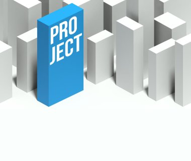 3D proje kavramsal model ile kendine özgü gökdelen şehir