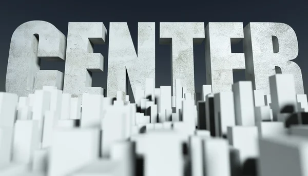 3D stad centrum concept, model van stadslandschap — Stockfoto