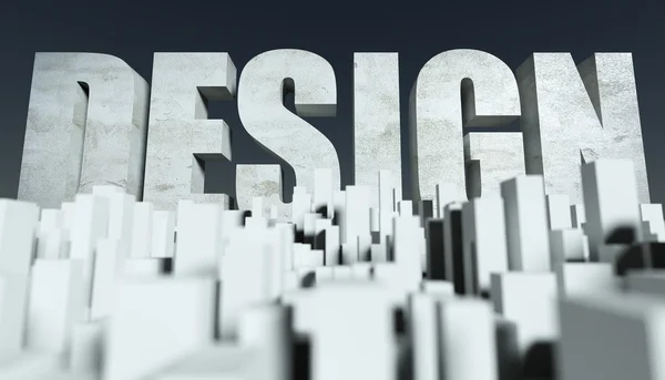 3d City Design concept, modello di paesaggio urbano — Foto Stock