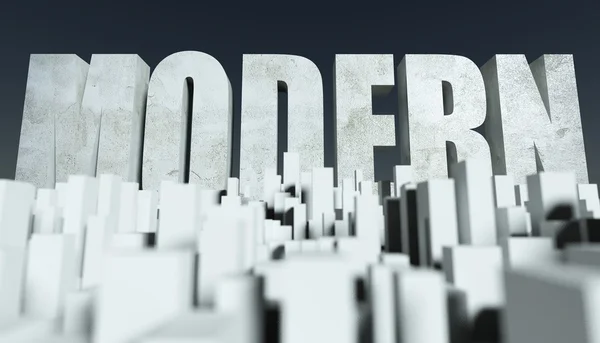 3d modernes Stadtkonzept, Modell des Stadtbildes — Stockfoto