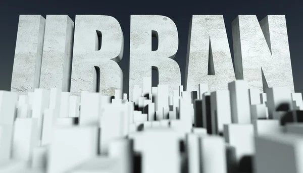 Concept de ville urbaine 3d, modèle de paysage urbain — Photo