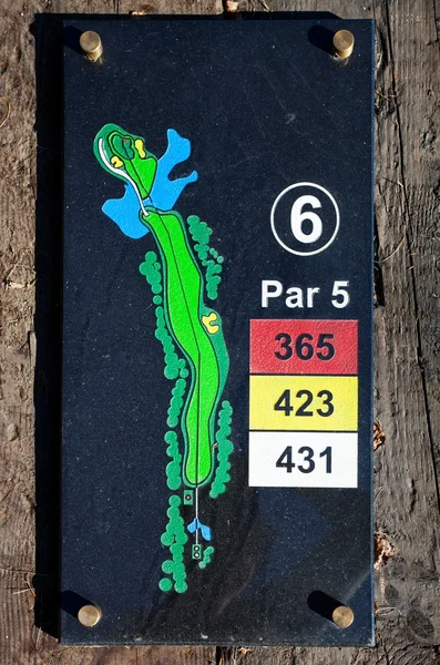 Mapa areálu golfového hřiště, herní plán — Stock fotografie