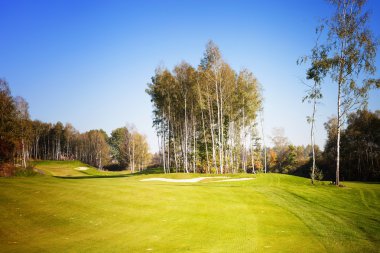 sonbahar kırsal manzara görünümü, yeşil alan yol ile