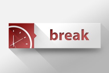 3D mola süresi çalışma düz tasarım, illüstrasyon