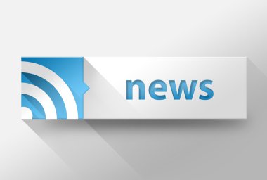 3D news düz tasarım, illüstrasyon