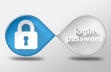 güvenlik kullanıcı adı ve şifre, illüstrasyon düz tasarım