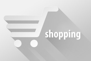 alışveriş sepeti ve satış widget ve simge 3d çizim düz tasarım