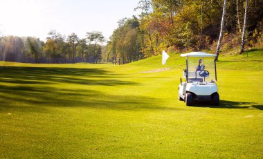 golf arabası araba alanında golf sahası