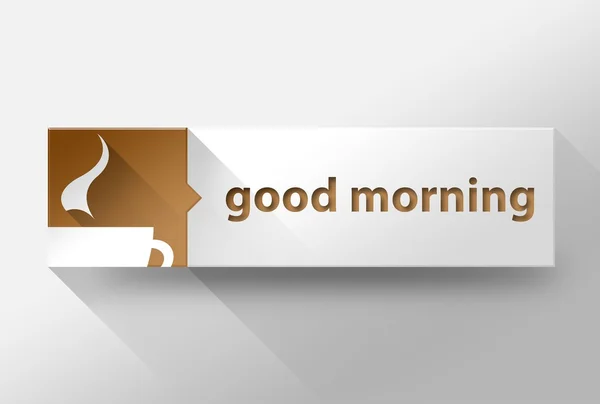 3d Good morning with coffee flat design — Stock Photo, Image