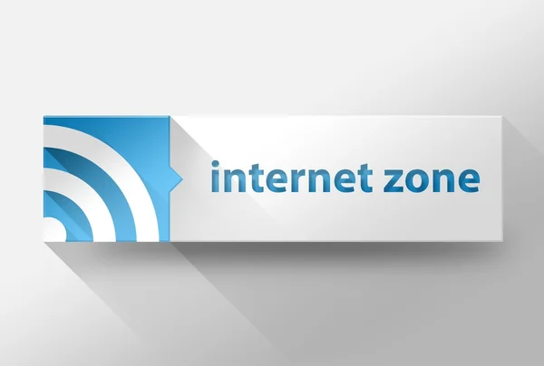 3D-internet zone plat ontwerp, illustratie — Stockfoto