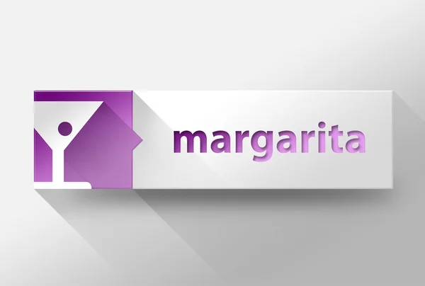 3d 玛格丽塔平面设计、 插图 — 图库照片