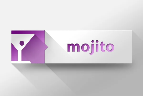 3D mojito koncepció lapos design, illusztráció — Stock Fotó