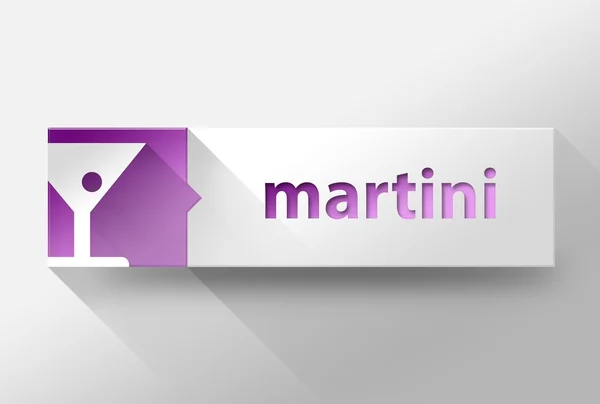 3D martini lapos design, illusztráció — Stock Fotó