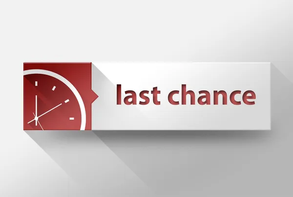 3d Last chance flat design, illustration — Stock Photo, Image