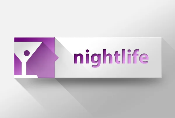 Concepto de vida nocturna 3d diseño plano, ilustración — Foto de Stock