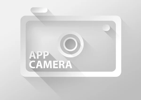 App câmera ícone 3d ilustração design plano — Fotografia de Stock
