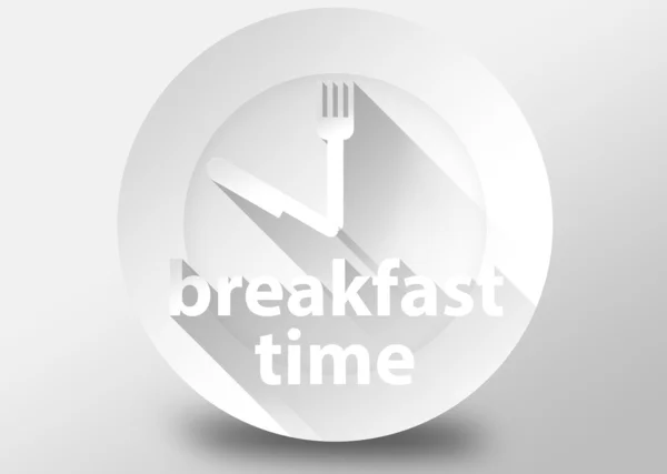 Breakfast time 3d illustration flat design — Stock Photo, Image