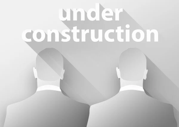 Business Under construction 3d illustration flat design — Stock Photo, Image