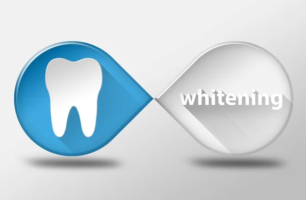 Blanqueamiento de dientes, ilustración 3d diseño plano —  Fotos de Stock