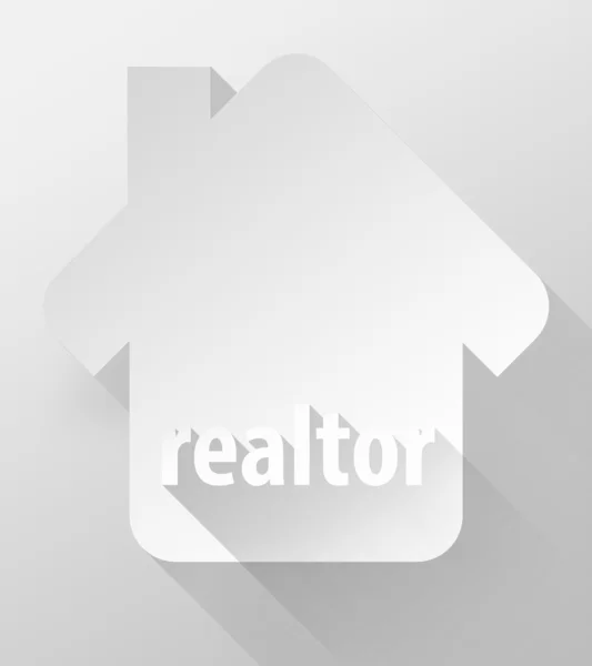 Realtor Home ícone e widget 3d ilustração design plano — Fotografia de Stock