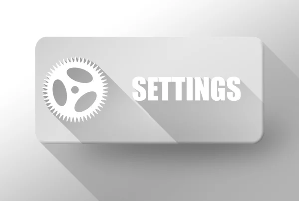 Settings widget and icon 3d illustration flat design — Stock Photo, Image