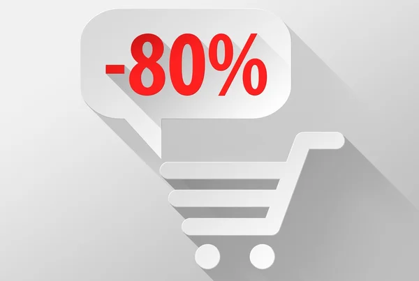 Widget de venda de compras e ícone de ilustração 3d design plano — Fotografia de Stock